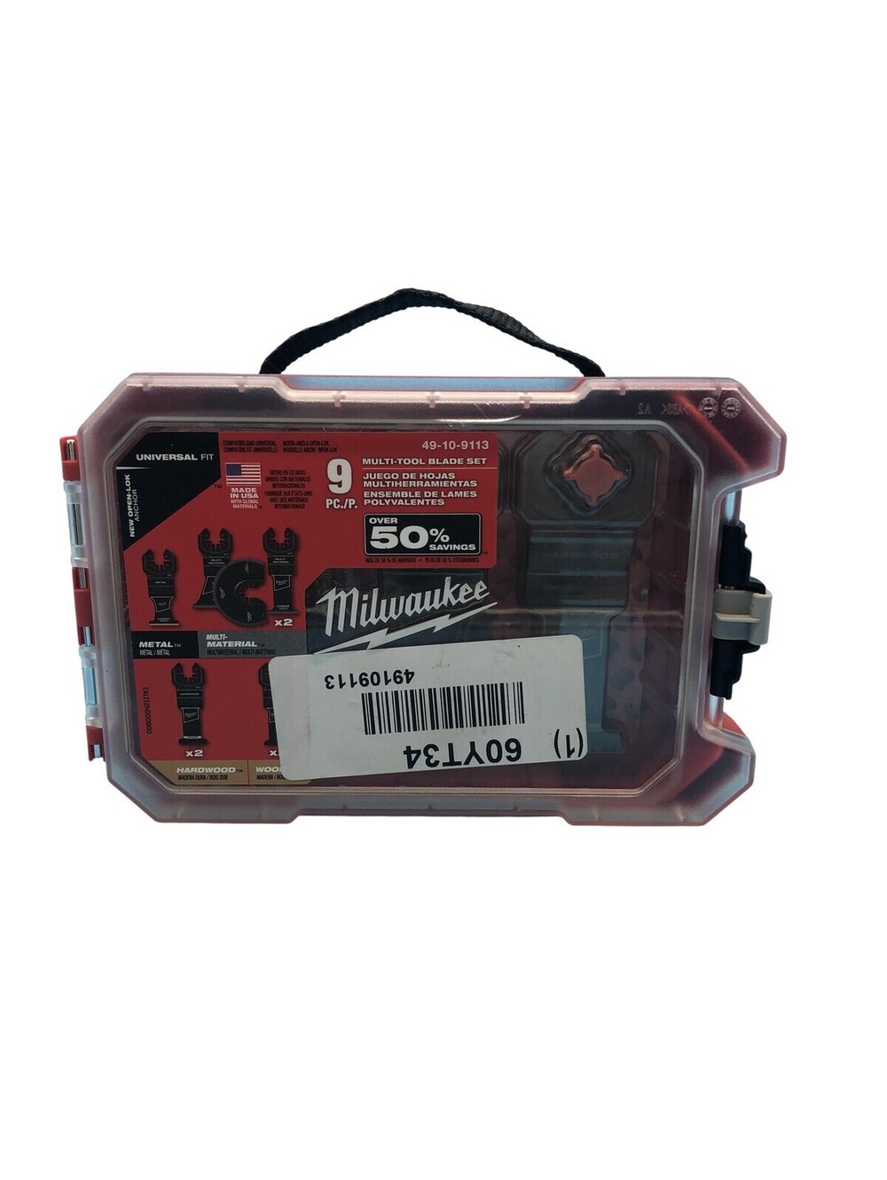 Milwaukee Oscillating Multi-Tool Blade Set 9 Piece 49-10-9113 Red Steel Kit